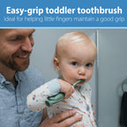 Dr. Brown's Dinosaur Toddler Toothbrush – Green & Orange, 2-Pack