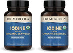 Dr. Mercola Iodine from Organic Seaweed – 650 mcg, 60 Capsules, USDA Organic (Pack of 2)