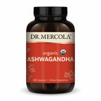 Dr. Mercola Organic Ashwagandha - 800 mg per Serving | Adrenal Support & Energy | USDA Organic | 180 Capsules