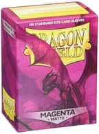 Dragon Shield Matte Sleeves Standard Size 100 CT Magenta Matte - Compatible with Pokemon MTG One Piece Flesh & Blood