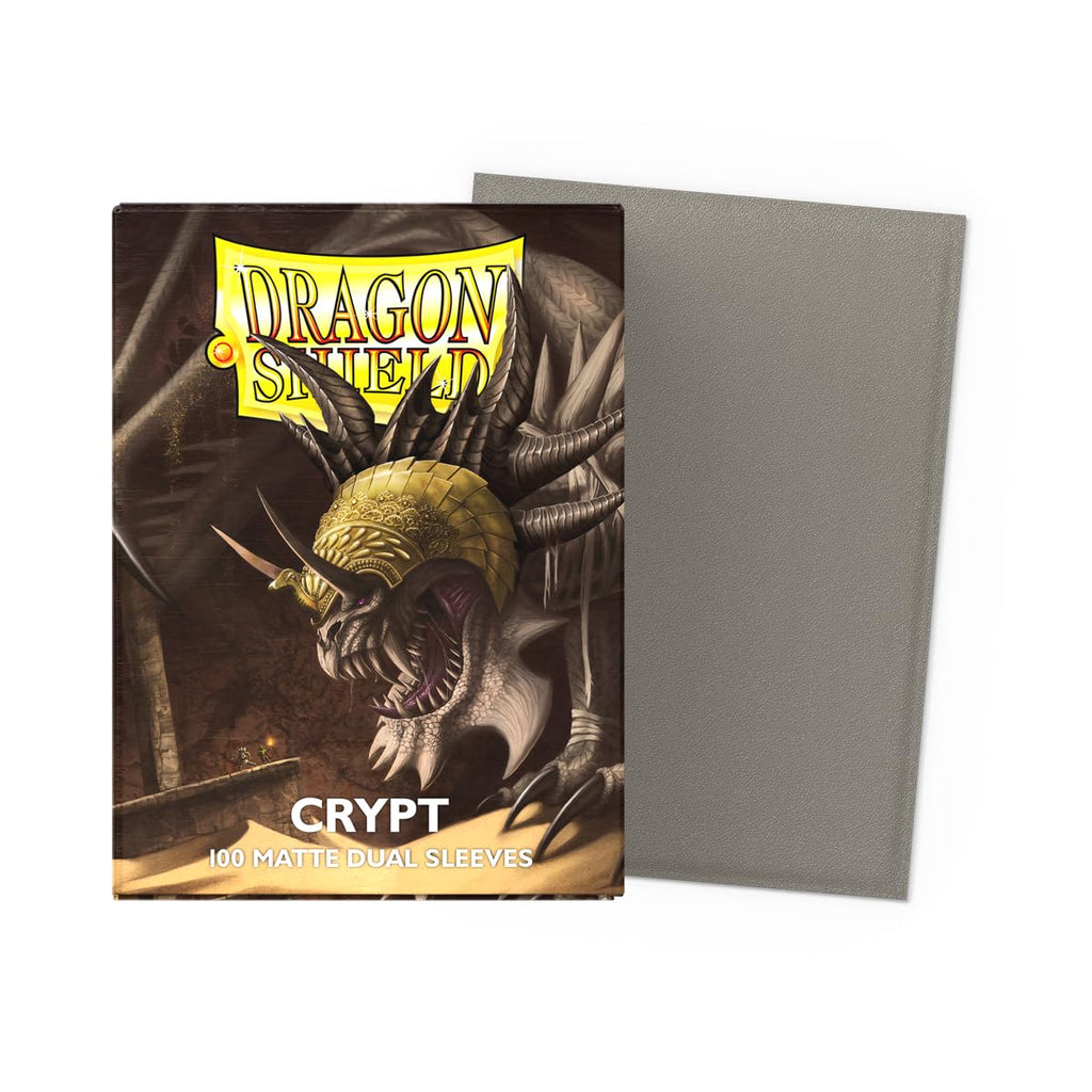 Dragon Shield Matte Dual Standard Size Card Sleeves 100 CT | Smooth Shuffle, Fully Opaque Black Interior | Pokemon, MTG, Flesh & Blood | Crypt