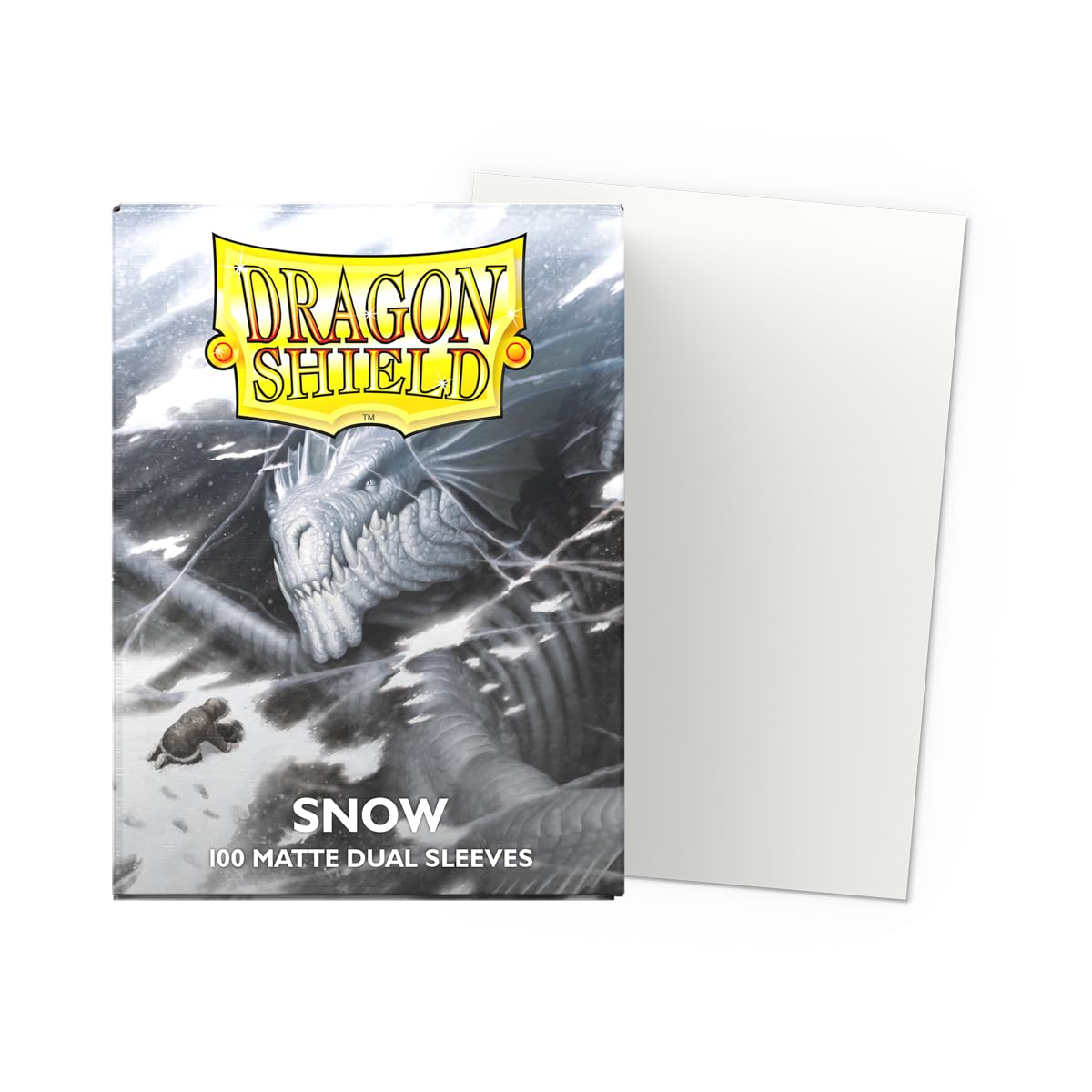Dragon Shield Matte Dual Standard Size Card Sleeves - 100 Count | Snow | Premium TCG Sleeves for Pokemon, MTG, One Piece