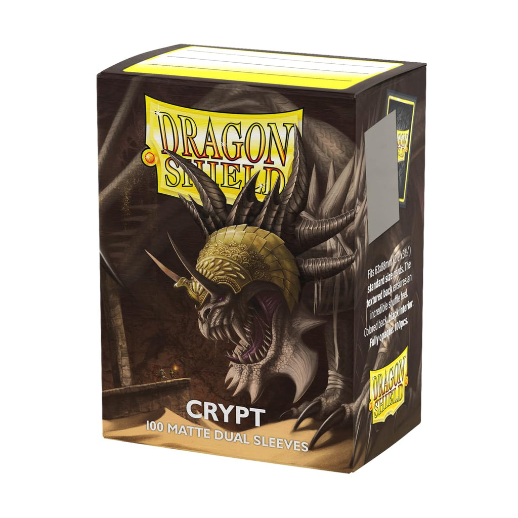 Dragon Shield Matte Dual Standard Size Card Sleeves 100 CT | Smooth Shuffle, Fully Opaque Black Interior | Pokemon, MTG, Flesh & Blood | Crypt