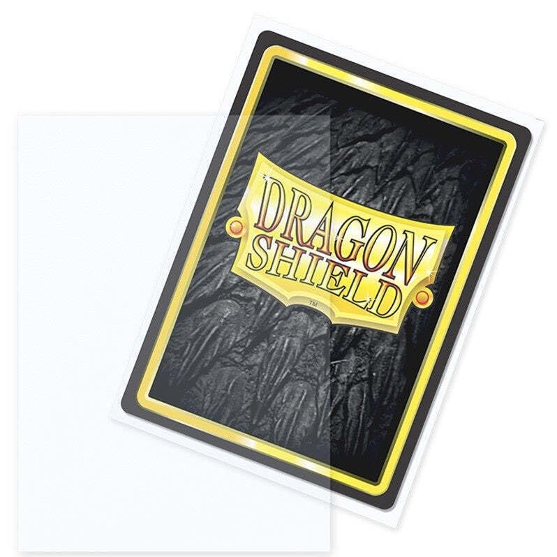 Dragon Shield Matte Clear Outer Sleeves – 100 CT, Standard 63x88 mm, Compatible with Pokemon, MTG, Flesh & Blood, One Piece