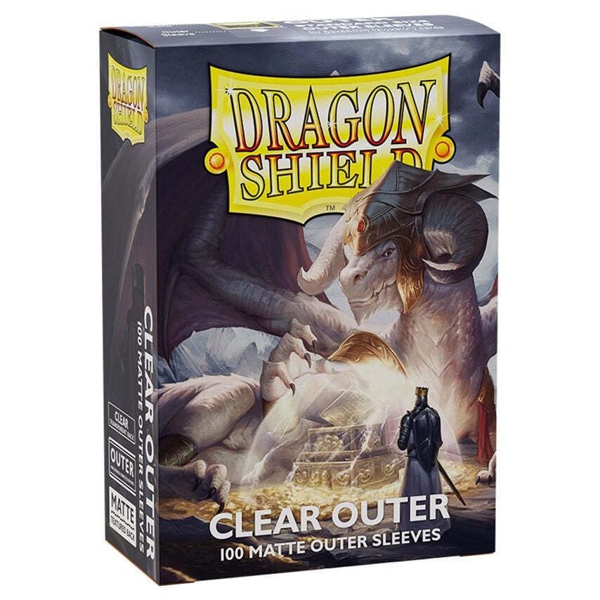 Dragon Shield Matte Clear Outer Sleeves – 100 CT, Standard 63x88 mm, Compatible with Pokemon, MTG, Flesh & Blood, One Piece
