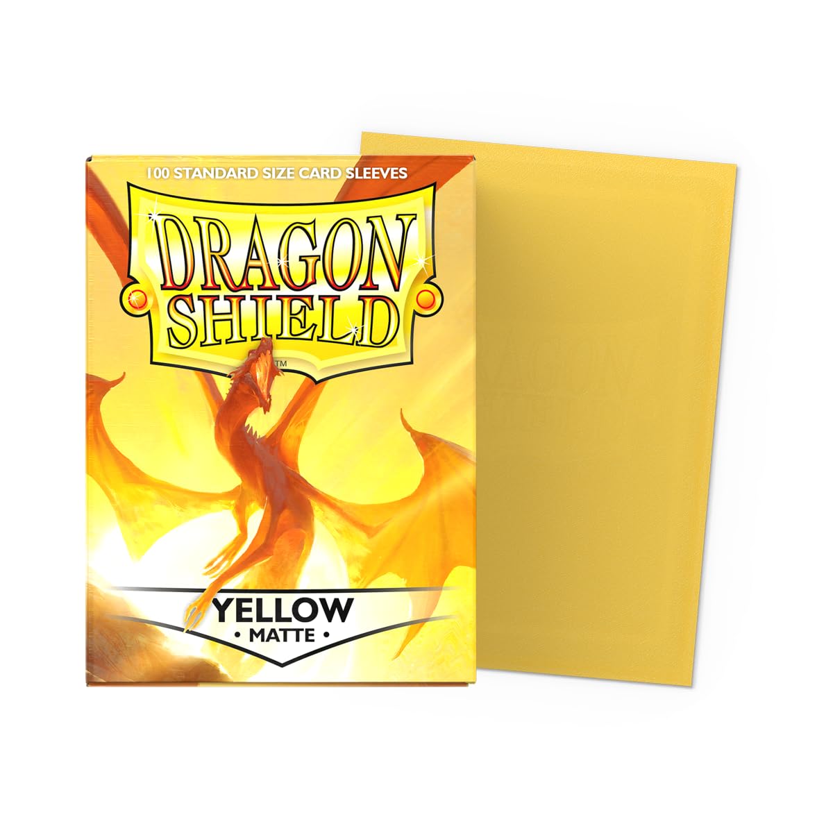 Dragon Shield Matte Card Sleeves – Standard Size, 100 Count – Yellow | Pokemon, MTG, Flesh & Blood, One Piece