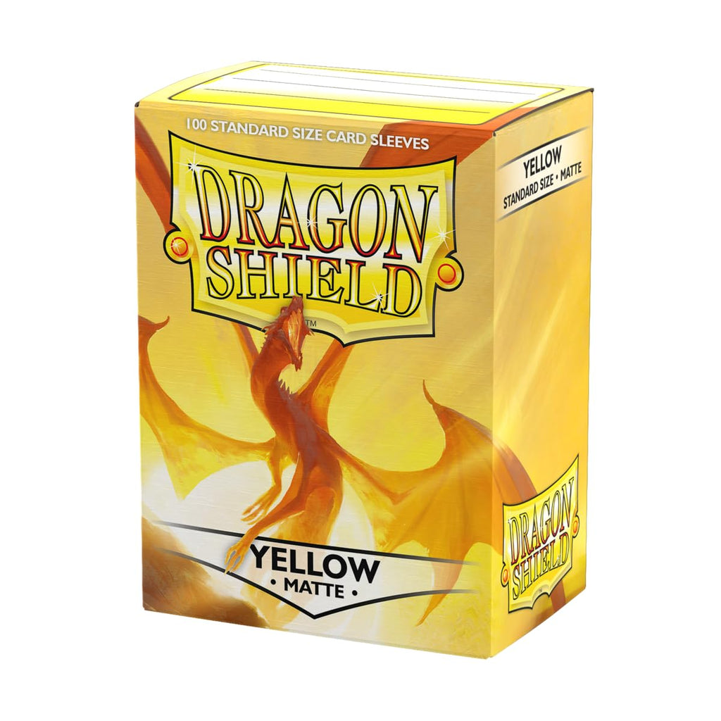 Dragon Shield | Standard Size Matte Sleeves, Yellow - 100 CT | Deck Protectors for Pokemon, MTG, Flesh & Blood