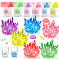 DREACAREFT 24-Pack Valentines Day Crystal Growing Kits for Kids – Cards, Class Party Favors & Gifts