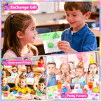 DREACAREFT 24-Pack Valentines Day Crystal Growing Kits for Kids – Cards, Class Party Favors & Gifts