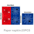 DreamCatching Spider Party Supplies — 20 Plates, 20 Napkins, 1 Tablecloth | Spider Theme Birthday Party Decorations