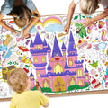 Drunze Princess Party Giant Coloring Poster 35x72in – DIY Princess Tablecloth Art for Kids