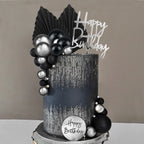 DRWATE 25pcs Acrylic Happy Birthday Cake Toppers – Numbers 0-9, Crown & Ball Shapes (Style 3)