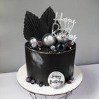 DRWATE 25pcs Acrylic Happy Birthday Cake Toppers – Numbers 0-9, Crown & Ball Shapes (Style 3)