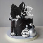 DRWATE 25pcs Acrylic Happy Birthday Cake Toppers – Numbers 0-9, Crown & Ball Shapes (Style 3)