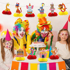 DTOFOOT 10Pcs Carnival Honeycomb Centerpieces – Circus Theme Table Decorations