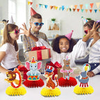 DTOFOOT 10Pcs Carnival Honeycomb Centerpieces – Circus Theme Table Decorations