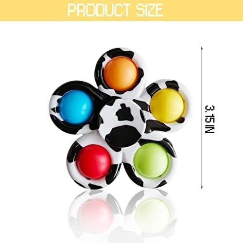 DUBANJOWE 20 Pcs Pop Bubble Fidget Spinner Set – Party Favors, Classroom Prizes, Gifts