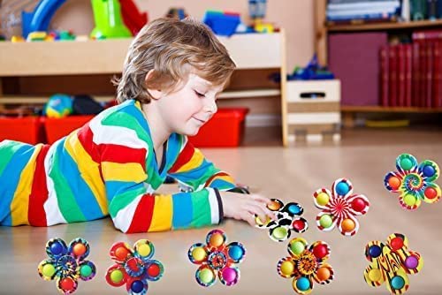 DUBANJOWE 20 Pcs Pop Bubble Fidget Spinner Set – Party Favors, Classroom Prizes, Gifts