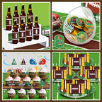 Duchong 168 Pcs Football Party Decorations – Gameday Tableware, Balloons & Banner