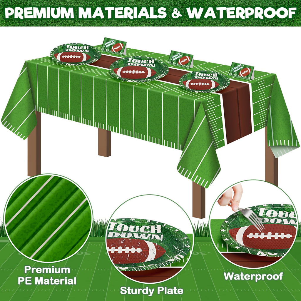 Duchong 168 Pcs Football Party Decorations – Gameday Tableware, Balloons & Banner