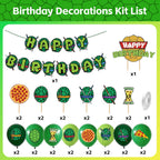 DUCTIAIARY Turtle Birthday Party Decorations — Big Cake Topper, Cupcake Toppers, Balloons & Happy Birthday Banner
