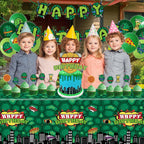DUCTIAIARY Turtle Birthday Party Decorations — Big Cake Topper, Cupcake Toppers, Balloons & Happy Birthday Banner