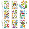 DUJAA 24 Sheets Dinosaur Stickers – Kids Party Favors & Classroom Rewards