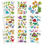 DUJAA 24 Sheets Dinosaur Stickers – Kids Party Favors & Classroom Rewards