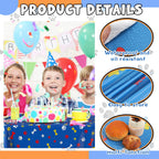 Dunzoom 4 Pack Puppy Paw Print Tablecloths – 54 x 108 in Disposable PE Pet Table Cover