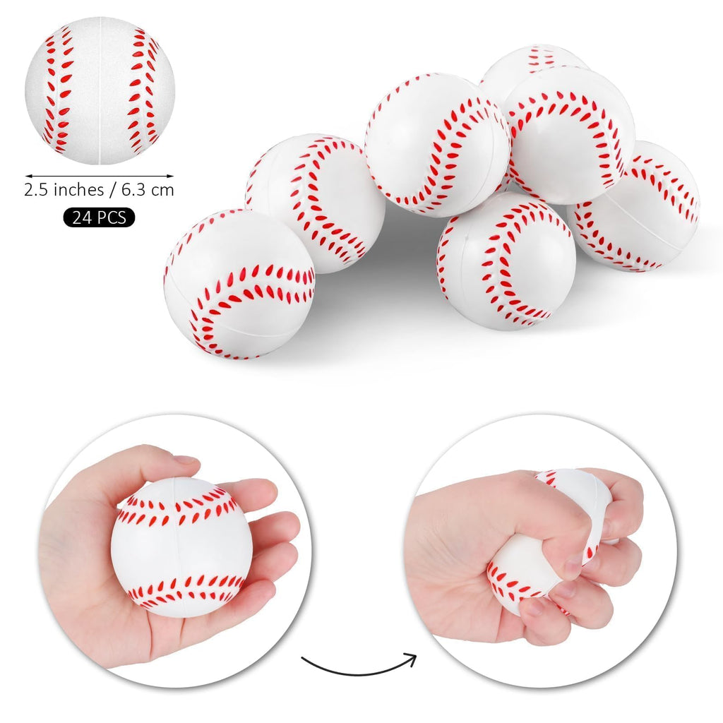 durony 24-Set Inflatable Baseball Bats & Foam Baseballs – Party Decor & Sports Favors