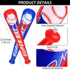 durony 24-Set Inflatable Baseball Bats & Foam Baseballs – Party Decor & Sports Favors