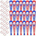 durony 24-Set Inflatable Baseball Bats & Foam Baseballs – Party Decor & Sports Favors
