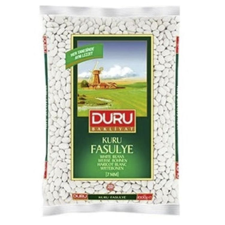 Duru Dry White Beans Kuru Fasulye 7mm Bag 1kg