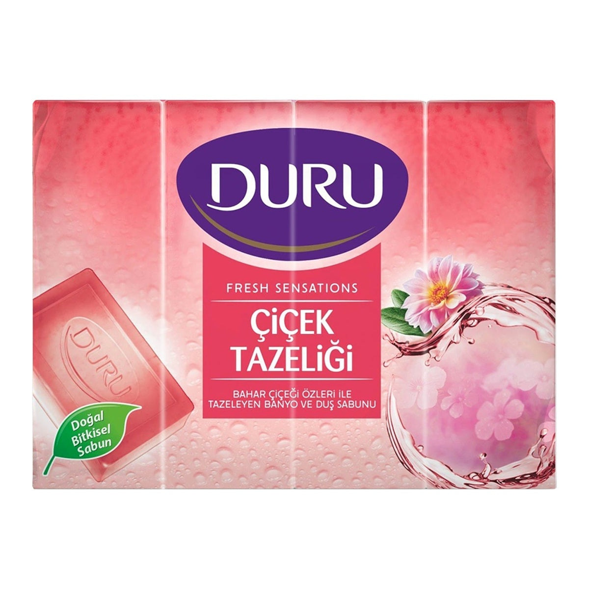 Duru Fresh Sensations Cicek Tazeligi Flower Infusion Shower Bar Soap Pack 4x150g