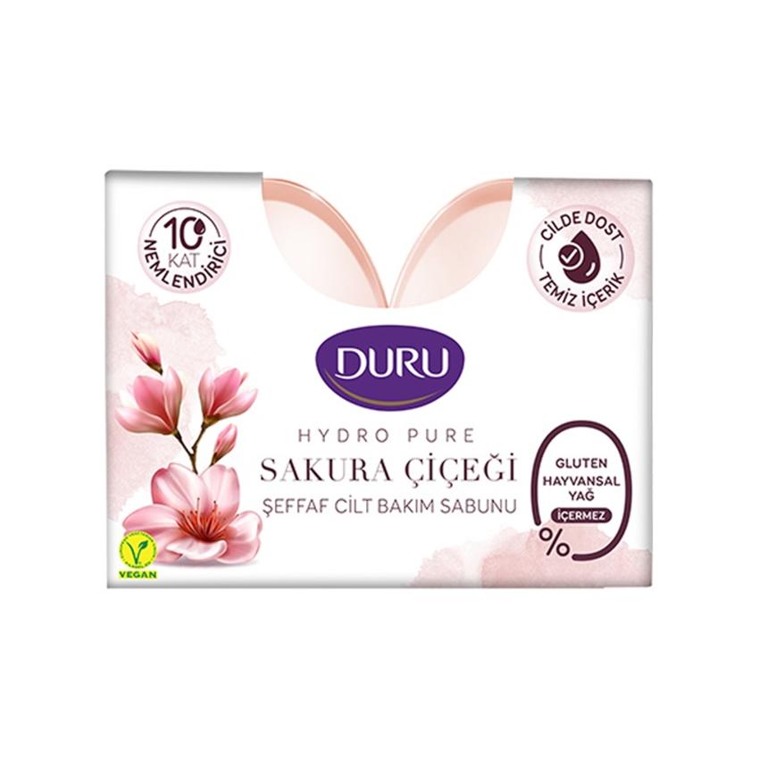Duru Hydro Pure Sakura Blossom Transparent Skincare Soap Bars 2 Pack (2 x 135g)
