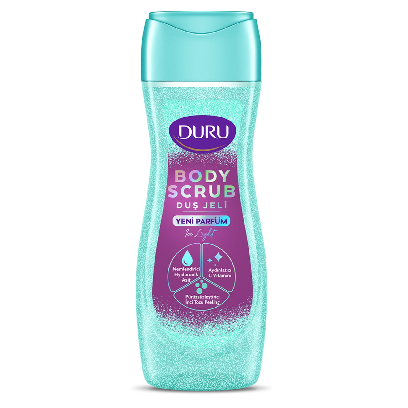 Duru Ice Light Body Scrub Shower Gel with Hyaluronic Acid & Vitamin C 450ml