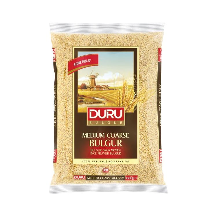 Duru Premium Medium Coarse Bulgur Wheat (Midyat/İnce Pilavlık), 5kg Large Pack