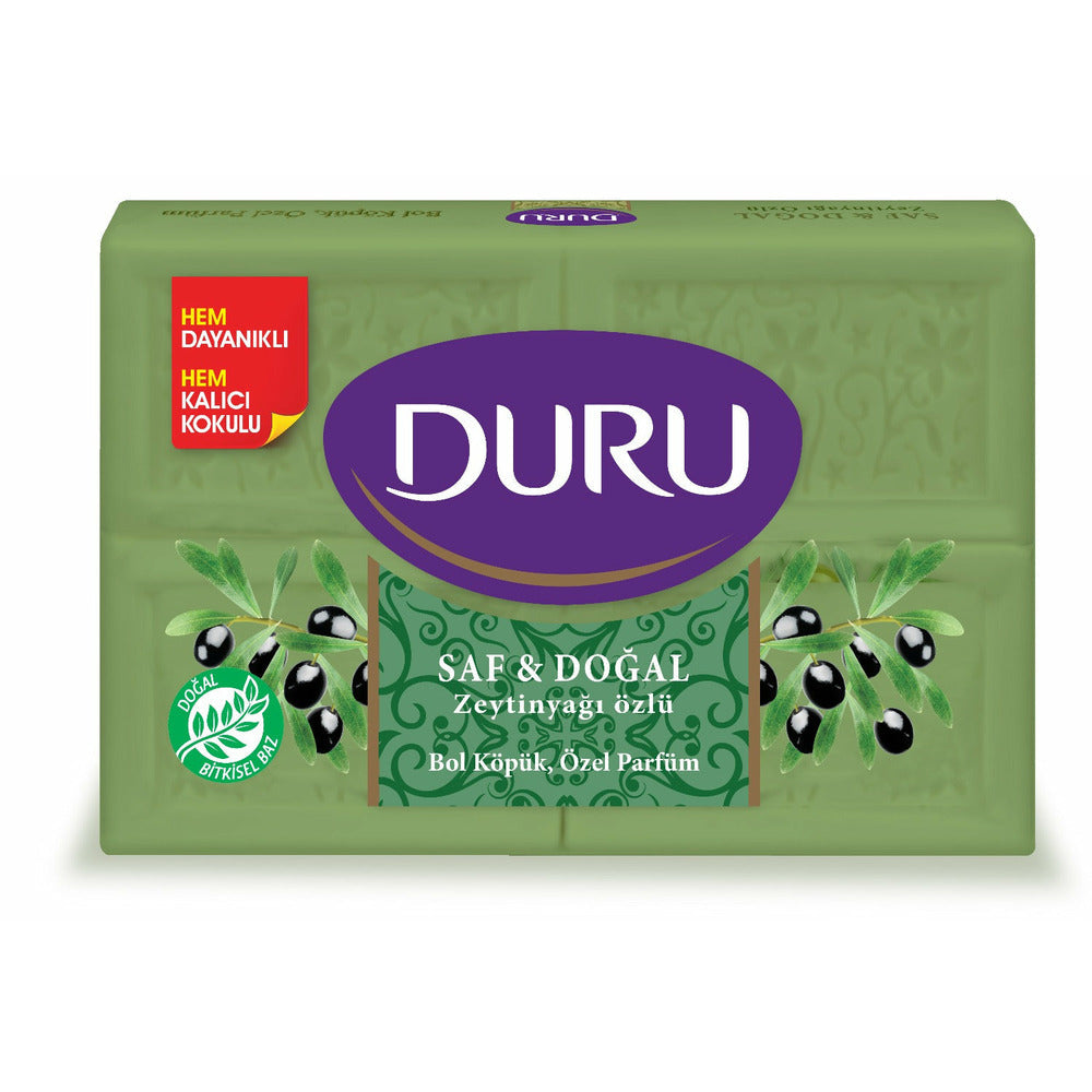 Duru Pure Natural Green Olive Oil Soap Pack 4 x 150g