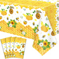 Dvaorc 4 Pack Bee Tablecloths – 51 x 86 Inch Waterproof Bee Theme Party Covers
