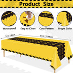 Dvaorc 4 Pack Construction Tablecloths - Rectangle 51x86 Inch Dump Truck Birthday Table Covers