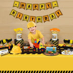 Dvaorc 4 Pack Construction Tablecloths - Rectangle 51x86 Inch Dump Truck Birthday Table Covers