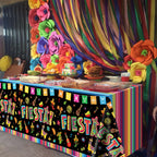 Dvaorc 4 Pack Cinco de Mayo Fiesta Tablecloths – 86 x 51 in, Oil & Water-Resistant, Easy-Clean