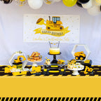 Dvaorc 4 Pack Construction Tablecloths - Rectangle 51x86 Inch Dump Truck Birthday Table Covers