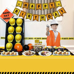 Dvaorc 4 Pack Construction Tablecloths - Rectangle 51x86 Inch Dump Truck Birthday Table Covers