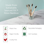 Adult Bamboo Toothbrush - 4 Pack - Medium Bristles