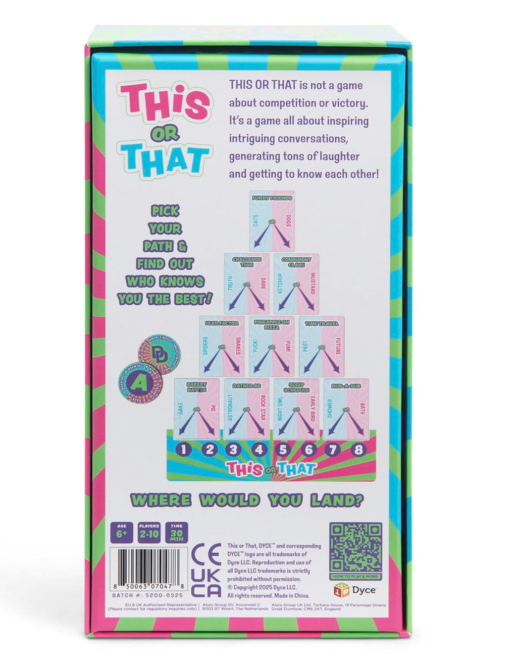 DYCE This or That Party Game – Family Card Game with Easy Either/Or Choices