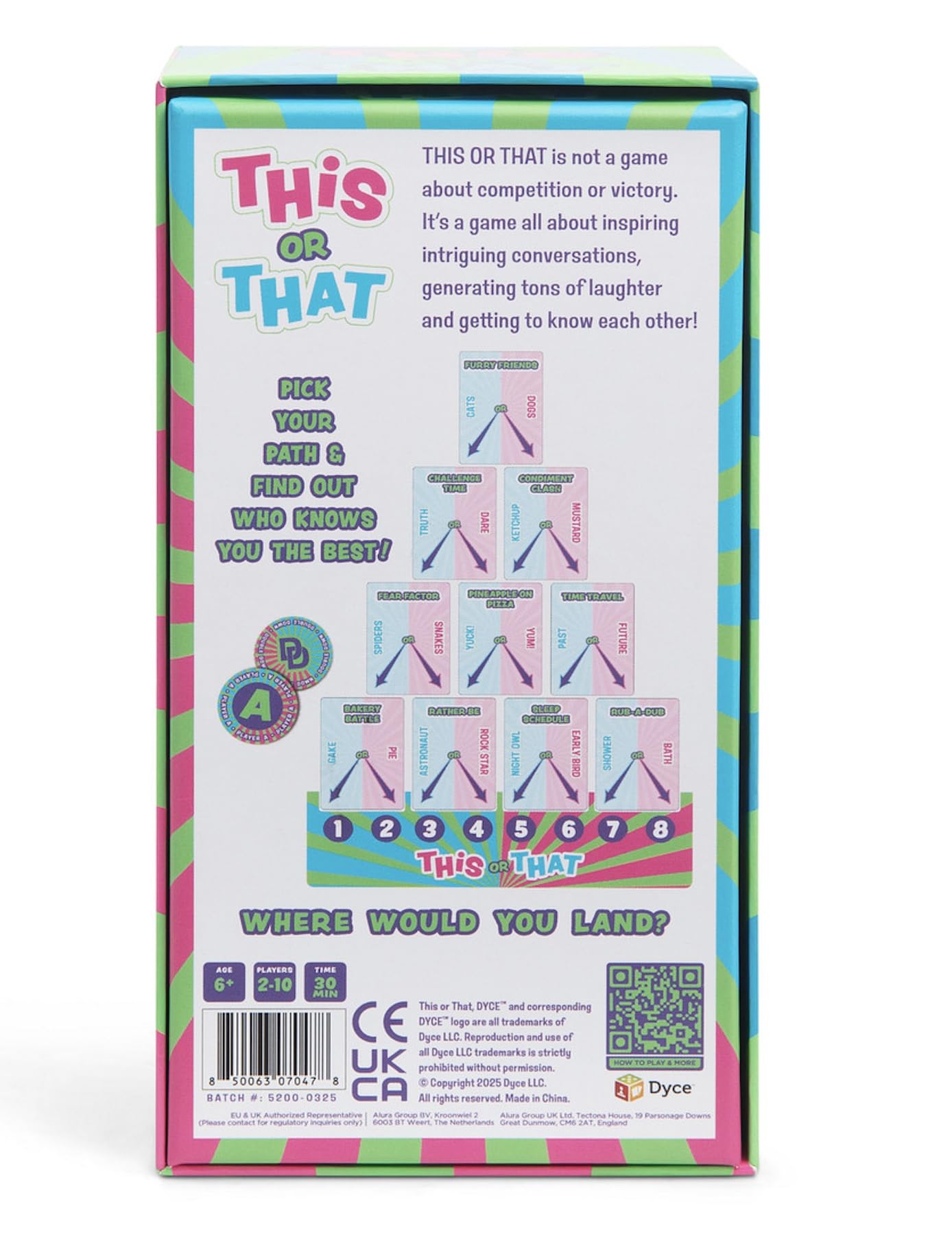 DYCE This or That Party Game – Family Card Game with Easy Either/Or Choices