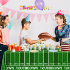 Dydamud Football Party Decorations – 3-Pack Disposable Tablecloths 108 x 54 in
