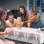 Dydamud Paris Party Decorations - 3Pcs Paris Themed Plastic Tablecloths (70.8 x 42.5 in)