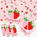 Dydamud Strawberry Tablecloths - 3-Pack Waterproof Berry Sweet Party Decor
